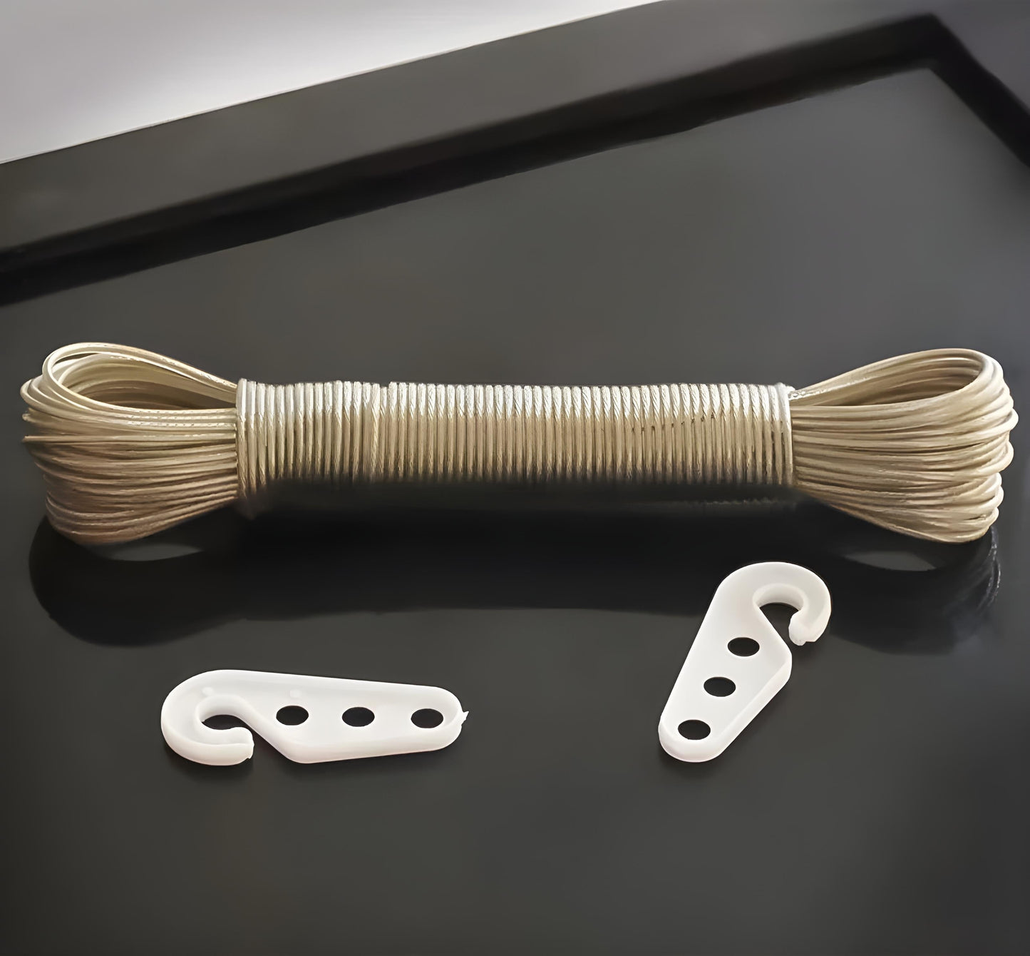 20M Strong Metal Clothesline with Hooks