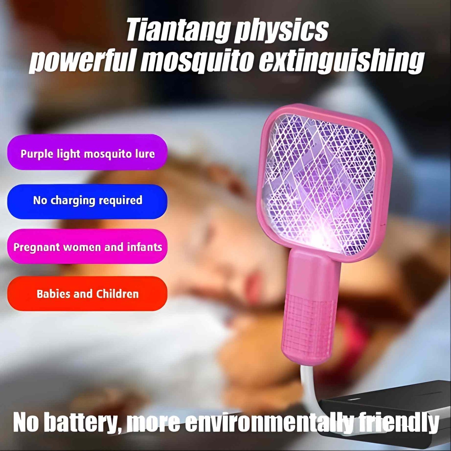 Portable and USB Rechargeable 2 in 1 Mini Mosquito Killer Lamp