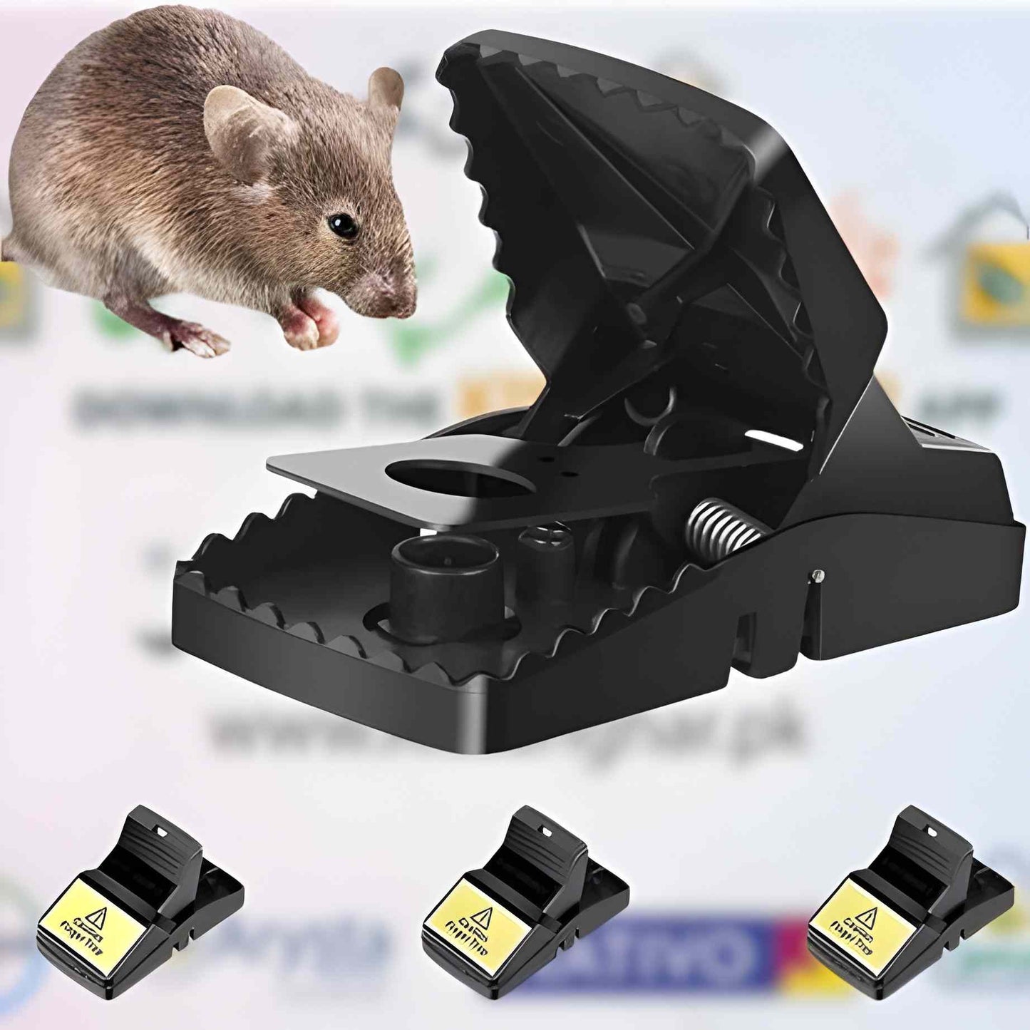 Portable and Reusable Heavy Duty Plastic Mouse Trap For Home Shop and Office