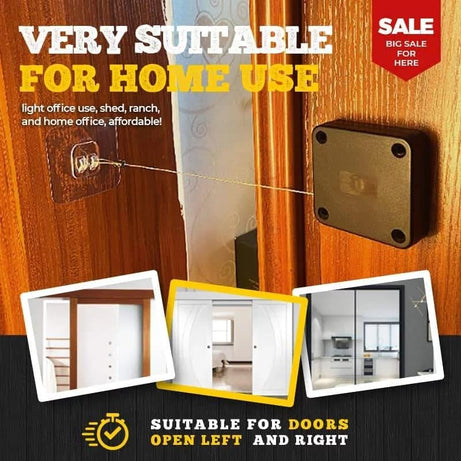 Multifunctional Punch-Free Sensor Door Closer with Drawstring