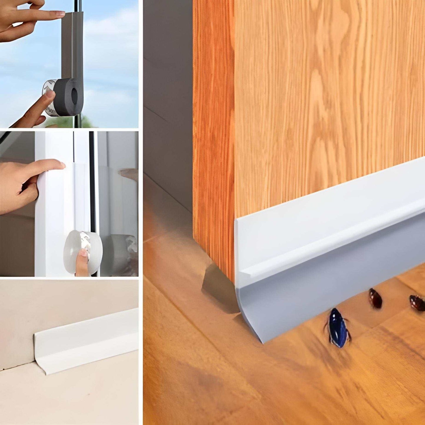 Door Sealing Strips for Seal Sound Proof, Insect, Dust for Bathroom Door Window