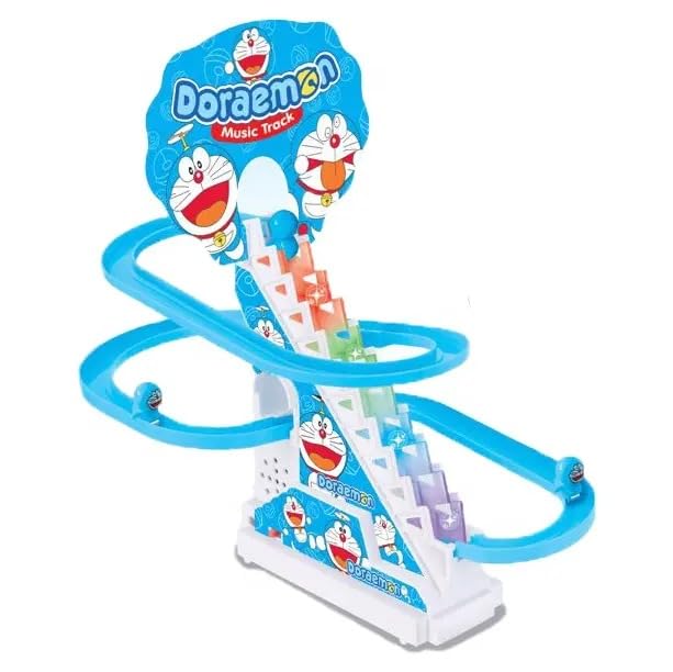 Electric Doraemon Slide Racing Track Set With Lights & Music