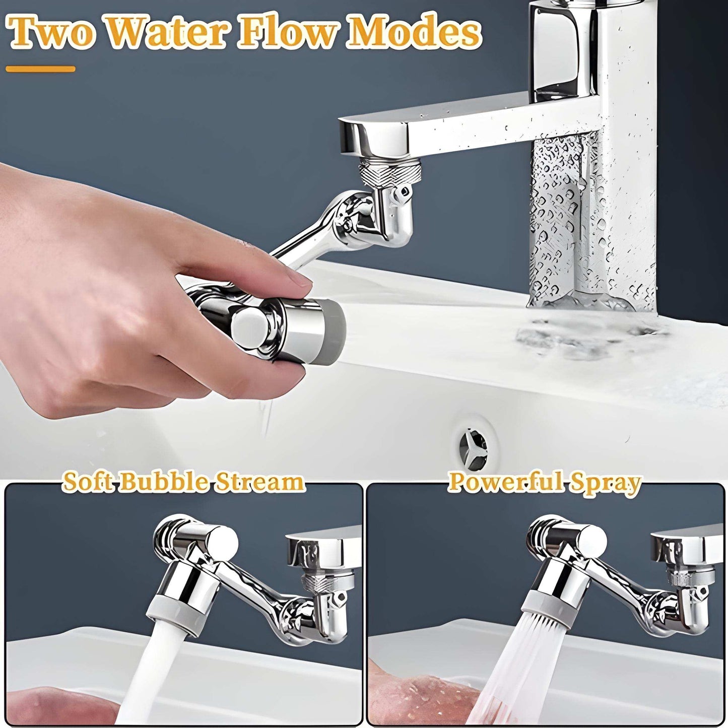 1080° Rotatable Multifunctional Extension Universal Swivel Robotic Arm Faucet