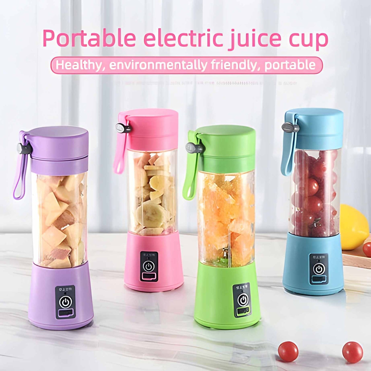 USB Rechargeable Juicer 6 Blades Electric Blender Portable Mixer