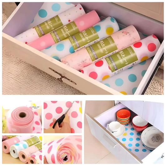 Anti Slip Foamic Sheets For Shelves Wardrobe Kitchen Cabinet Fridge, Table (Random Design)