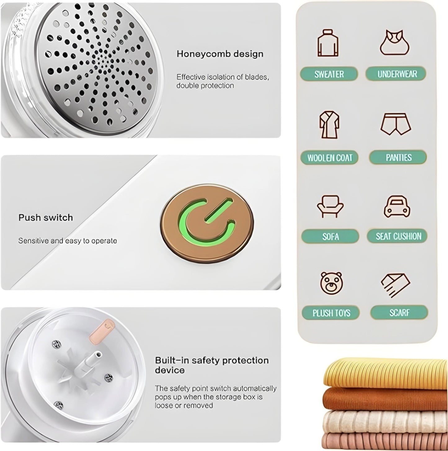 Electric Lint Remover For Clothing Sweater Rechargeable