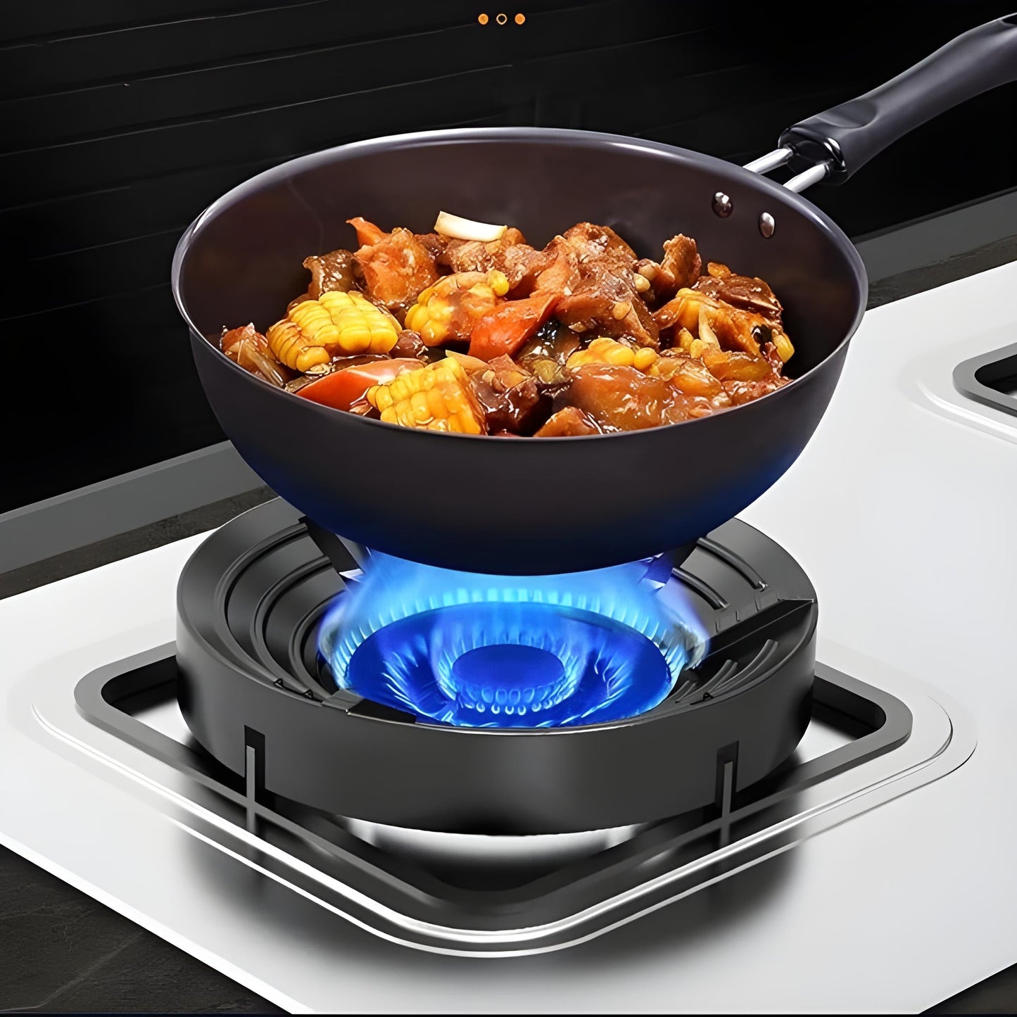 Gas Stove Cover Windproof Bracket Energy Saving Anti Slip