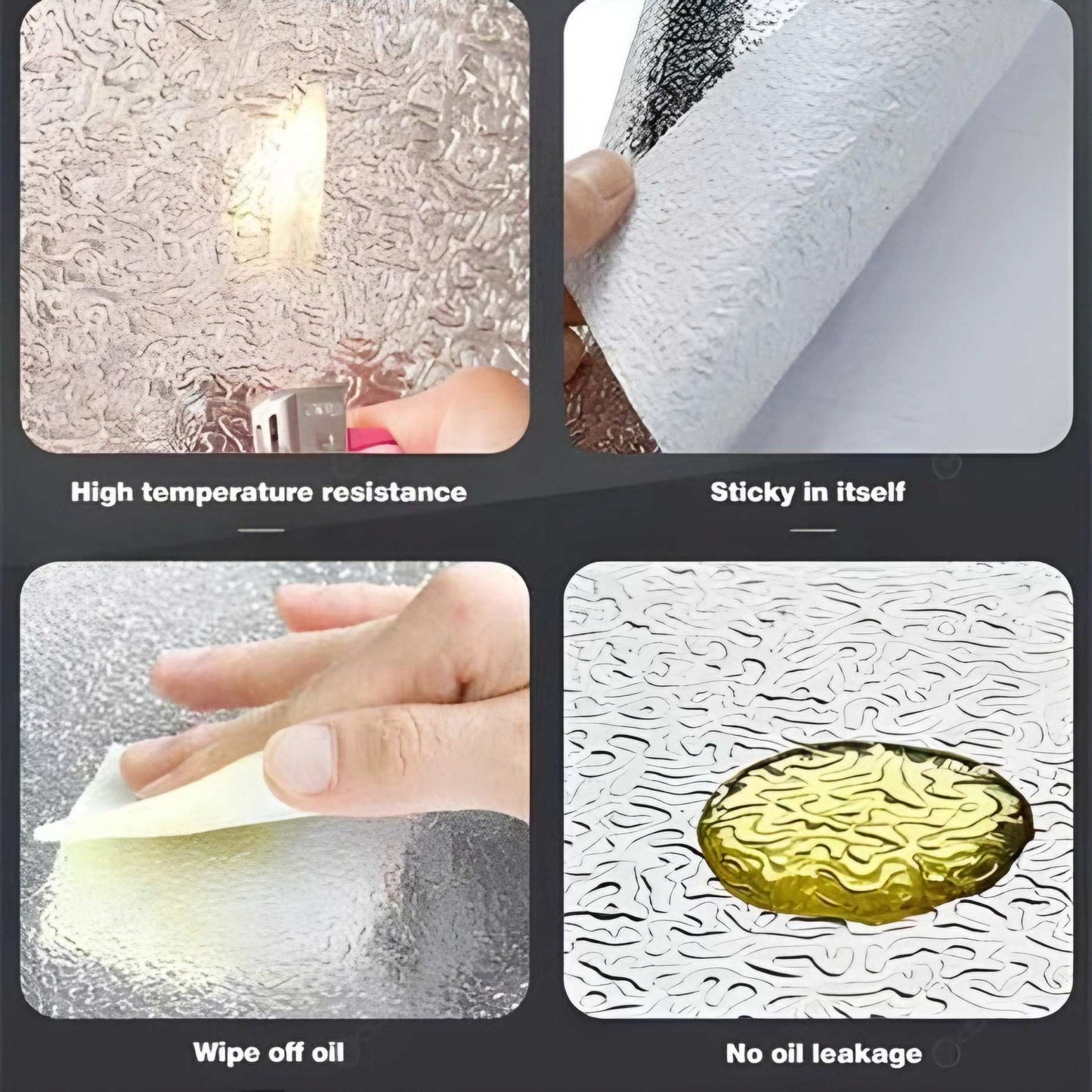 Kitchen Oil Proof Self Adhesive Aluminum Foil Sheet
