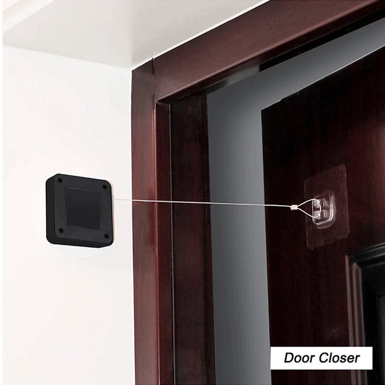 Multifunctional Punch-Free Sensor Door Closer with Drawstring