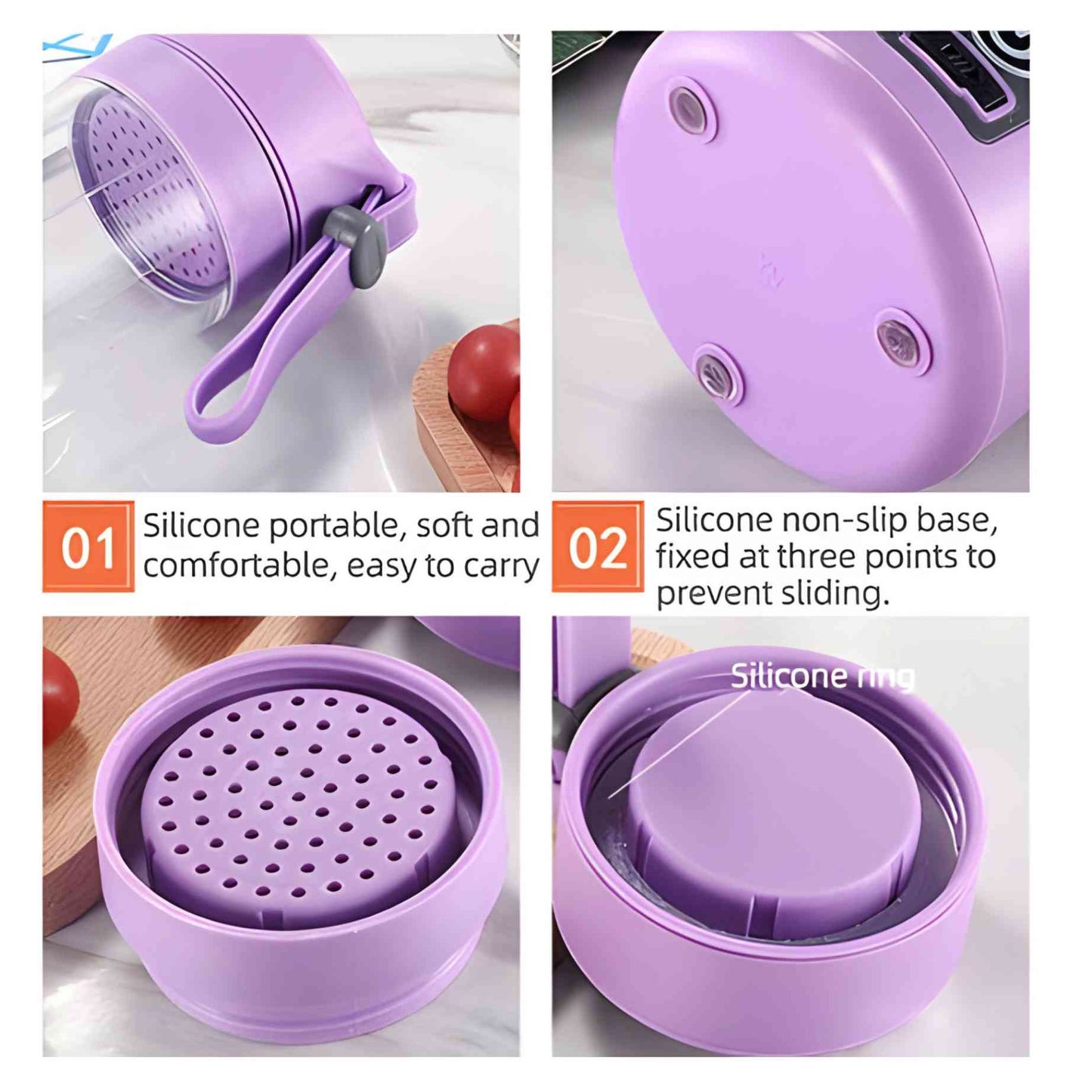 USB Rechargeable Juicer 6 Blades Electric Blender Portable Mixer