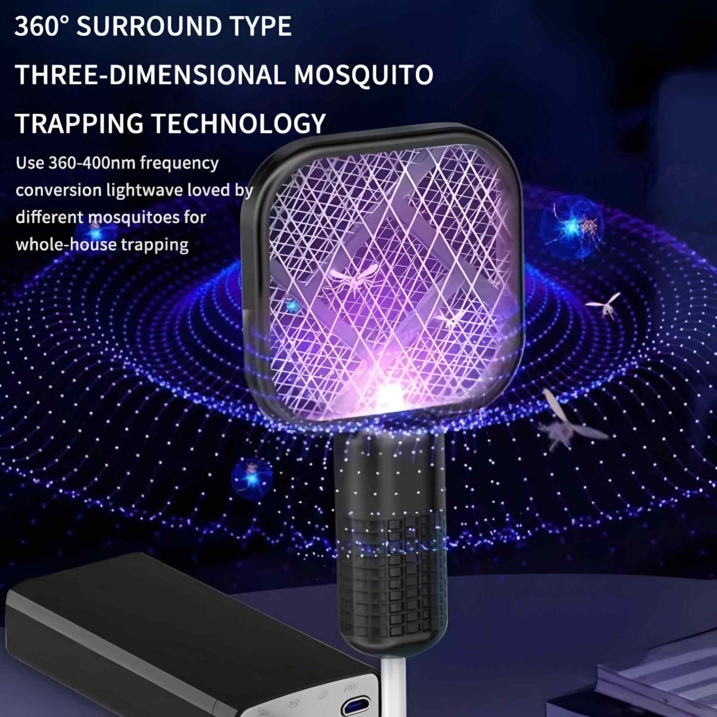 Portable and USB Rechargeable 2 in 1 Mini Mosquito Killer Lamp