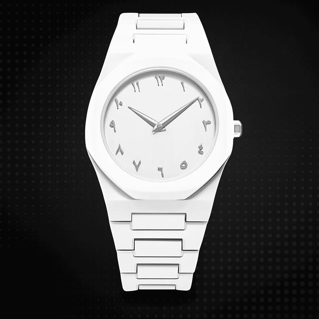 White Aura Couple Watch Stylish Fashion Accessories for Men and Women