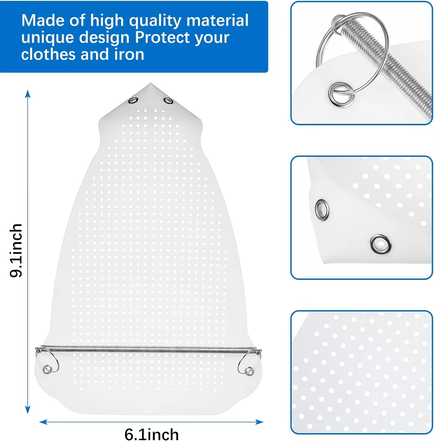 Iron protector cover preventing burns on delicate clothes
