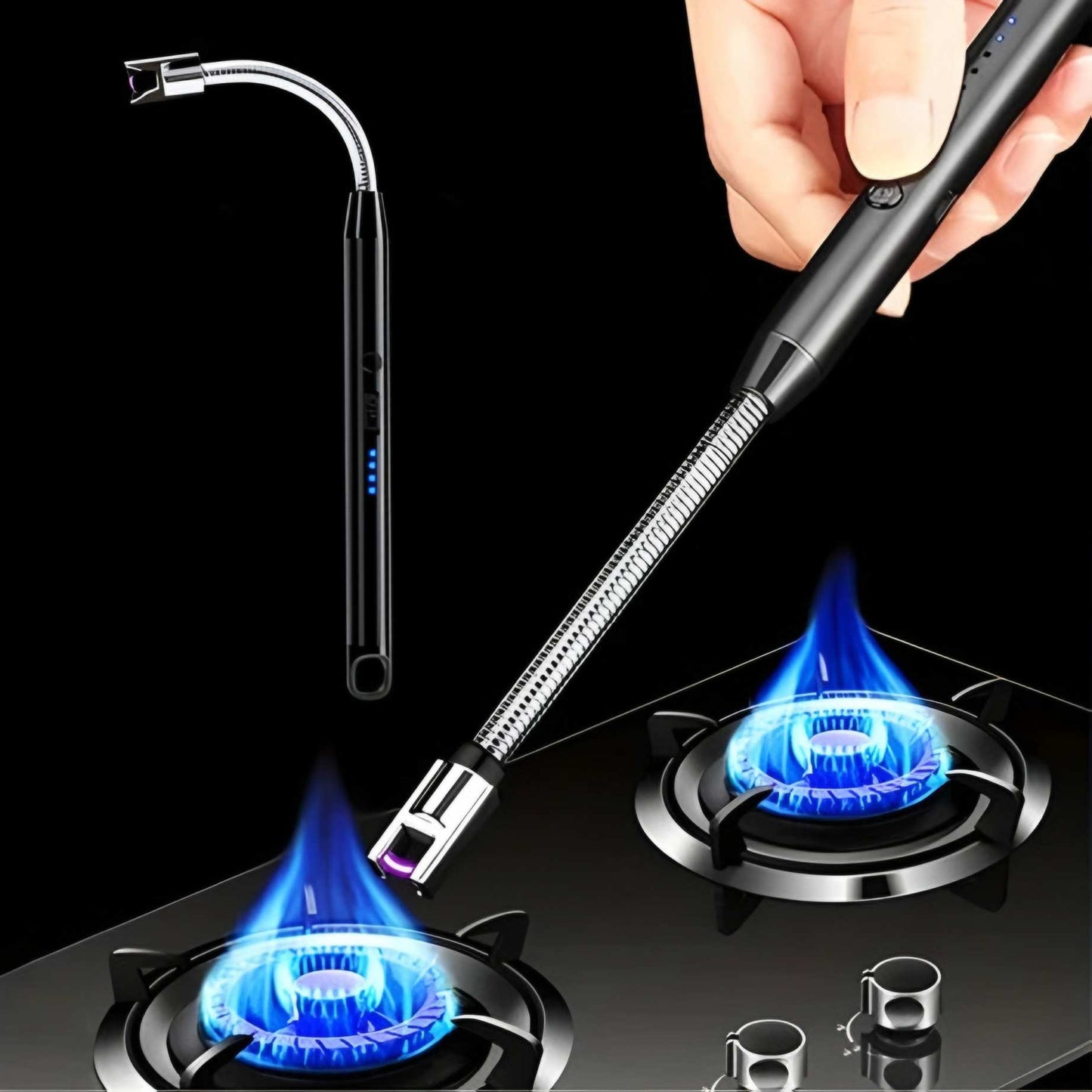 Multipurpose Portable Rechargeable Electric Flame-Free Lighter for Everyday Home and Kitchen Outdoor Use