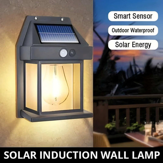 Solar Tungsten Wireless Outdoor Led Wall Light With Human Sensor Bulb Waterproof