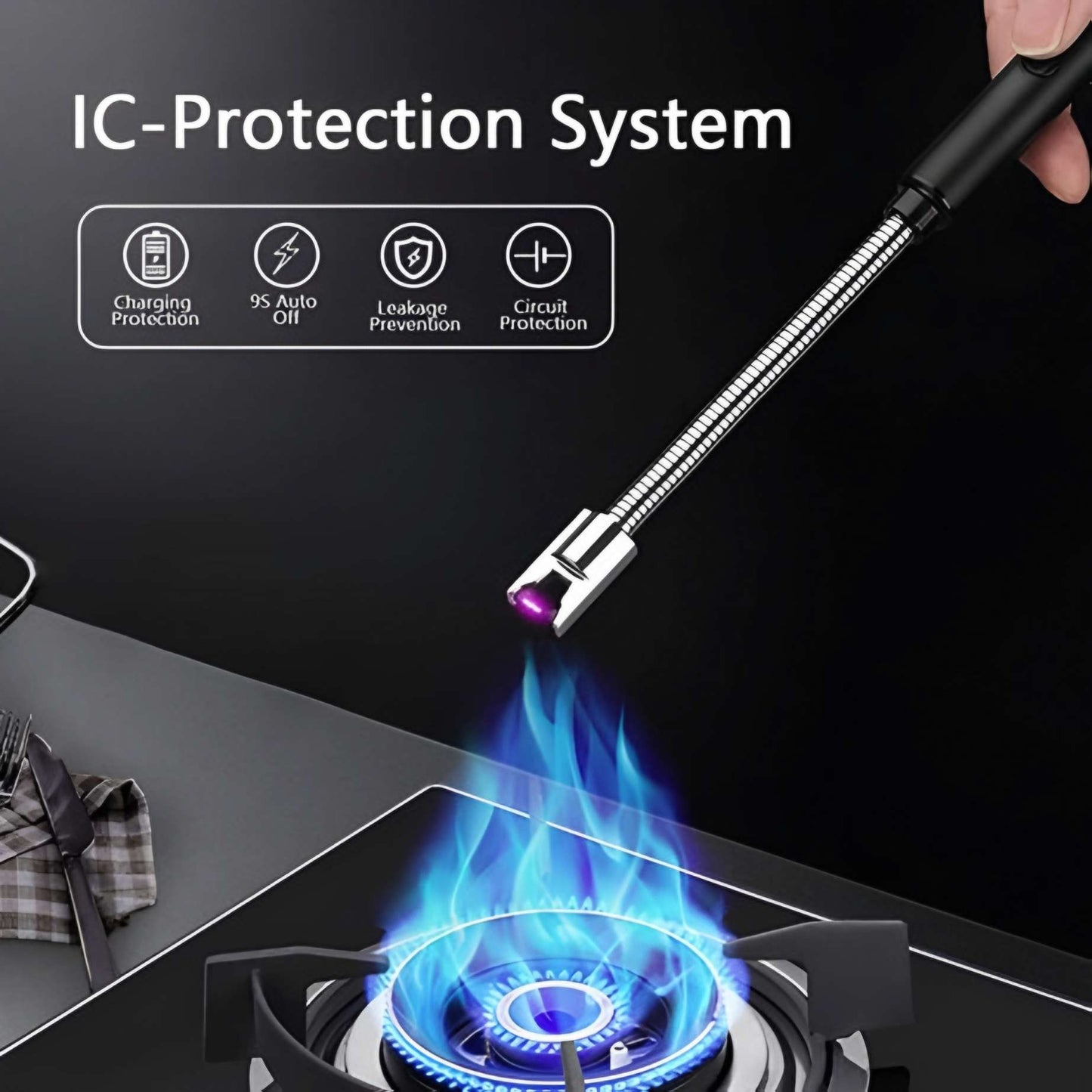 Multipurpose Portable Rechargeable Electric Flame-Free Lighter for Everyday Home and Kitchen Outdoor Use